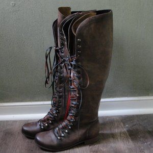 Leather Knee-High Boots